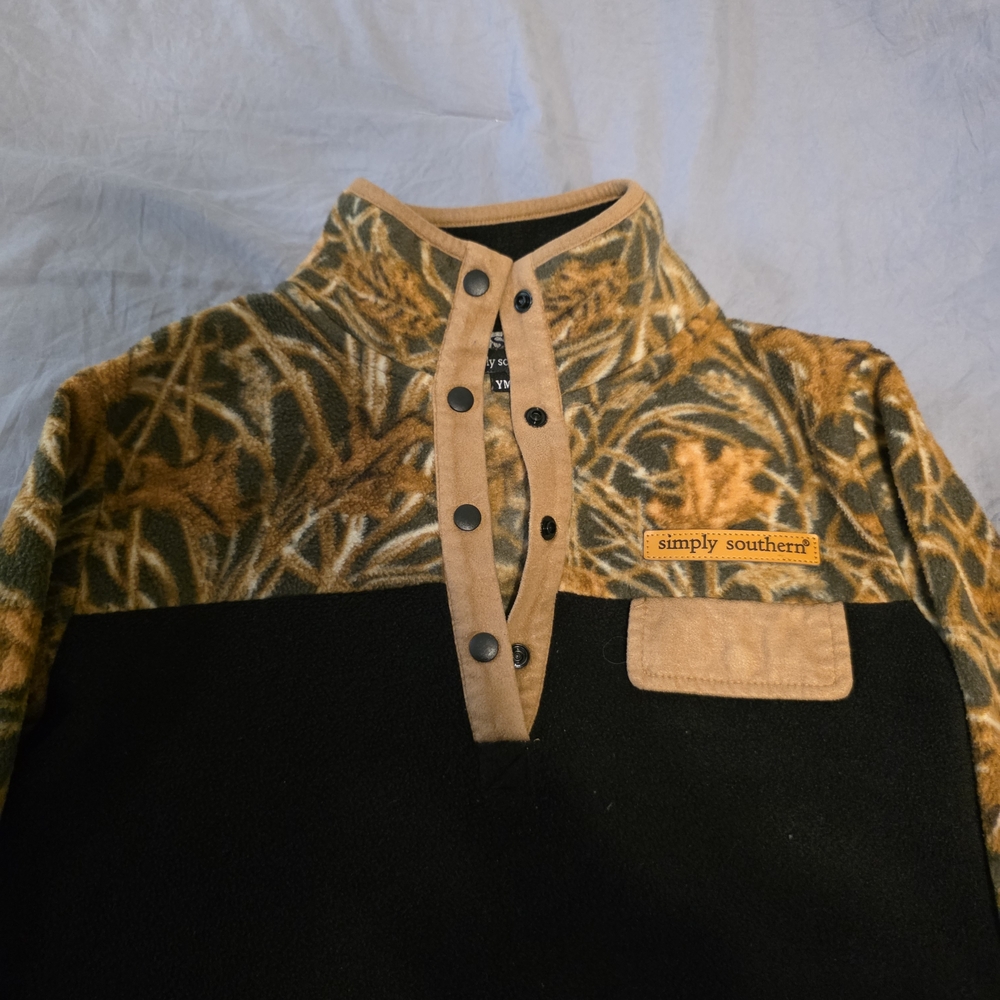 Simply Southern Boys Black and Tan Shirt Jacket
